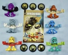 2001 McDonalds Lego Bionicle TOHUNGA - Toa Matoran Set with 6 Discs + Comic Book