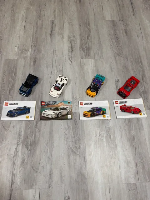 Lego Speed Champions Lot of 4 With Manuals complete/incomplete (see description)