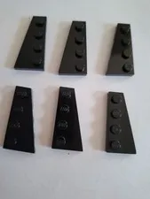No 395.  3x Lego Wing Plate 41769 & 41770 Black