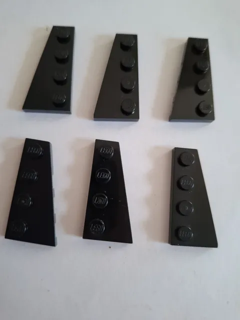 No 395.  3x Lego Wing Plate 41769 & 41770 Black