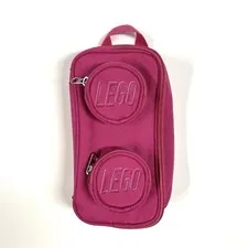Lego Pencil Case Pink Purple Color Style Yellow Interior Zip Shut