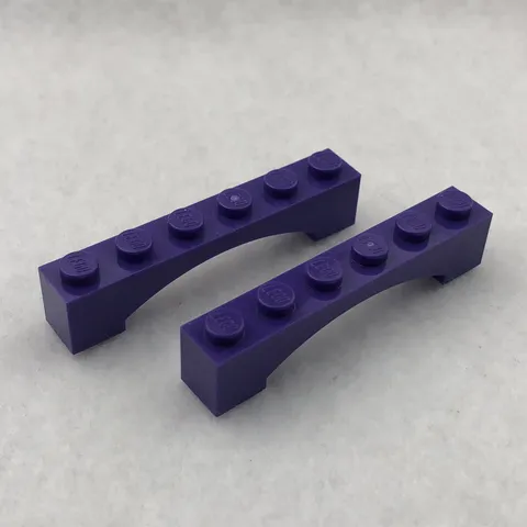 LEGO 92950 Dark Purple Arch 1 x 6 Raised Arch (x2)