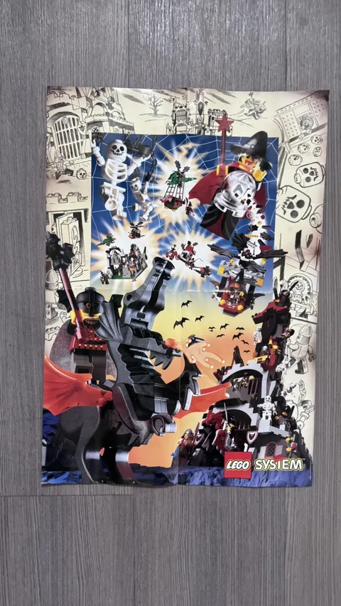 Lego System Fright Knights Poster Retro Vintage 1997 - 60cms x 42cms