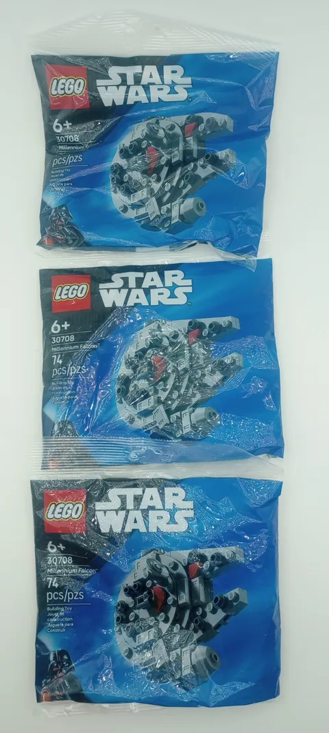 LEGO Star Wars: Millennium Falcon Mini-Build (30708) Lot Of 3 New & Sealed. NOS 