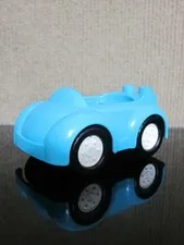 Lego Duplo Azure Blue Car w/ Hitch Vehicle Convertible for Family Town