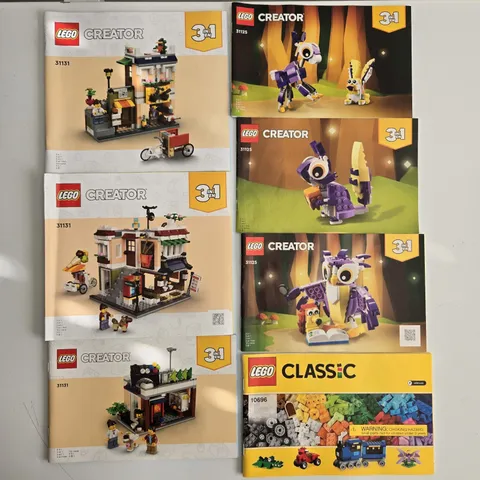 LEGO Creator 31131 Instruction Manual Downtown Noodle Shop Only 31125 10696