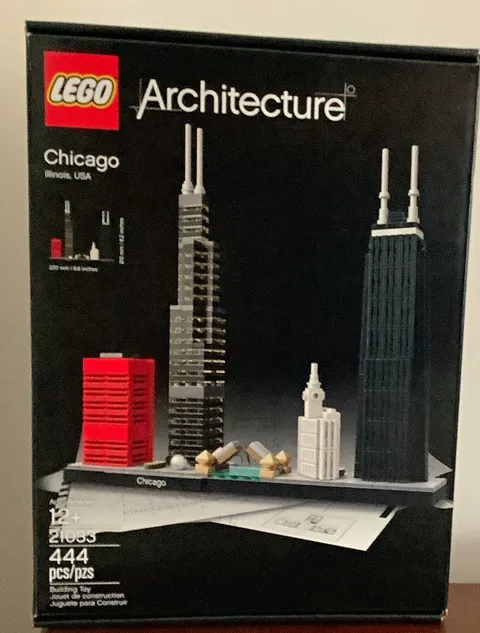 LEGO Architecture Chicago 21033 Skylines Set 444pcs 12+ w/Box Booklet 2017
