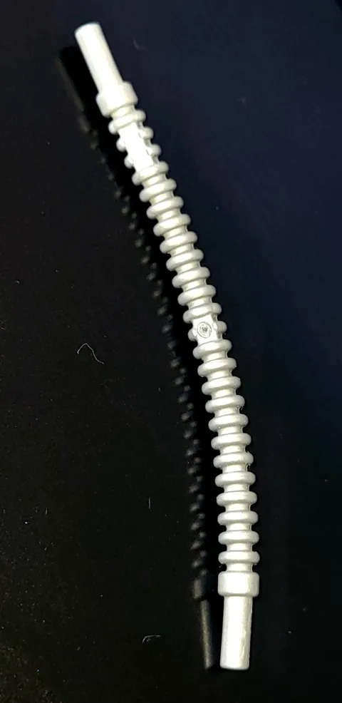 Lego 27328 FLAT SILVER Hose Flexible Ribbed w/ 8mm Ends 10L / 8.0cm 〰️ 1pc