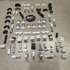 100+pcs of LEGO Gray Hinge, Click, Snap, Ball Socket Bricks. Random Assortment