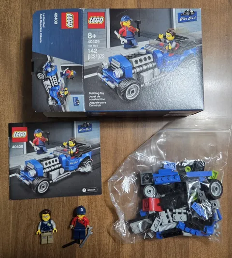 LEGO GWP: Hot Rod (40409) 100% Complete W/ Instructions and Box - Excellent Used