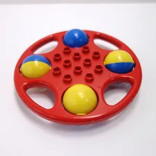 LEGO DUPLO Spinning Rattle Round Balls Red Blue Yellow Baby Toddler STEM Toy