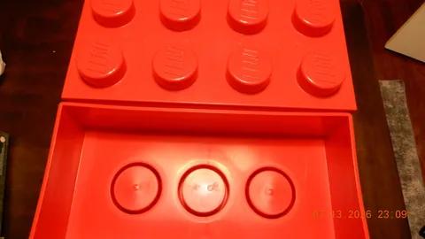 Authentic Lego Brick Stackable Storage Box Block Container + 7 LBS of LEGO