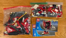 Lego Set Bundle lot of 2 7239 7240 Fire Truck Fire Station vintage retired 2005