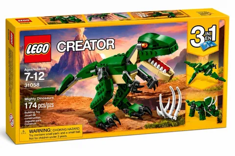 LEGO 31058 Creator Mighty Dinosaurs 3-in-1 T-Rex Retired NEW Sealed Box Wear