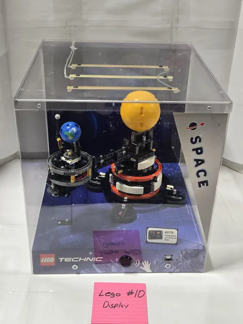 LEGO Technic 42179 Planet Earth Moon Orbit Lighted Display Case Clear Acrylic