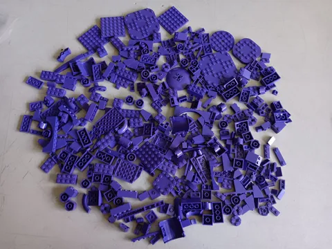 LEGO BULK LOT 410 DARK PURPLE BRICKS PLATES SLOPES & SPECIALTY PIECES