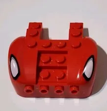 LEGO Parts Vehicle Mudguard 6x4 4 Studs on Front Headlights Spiderman Red