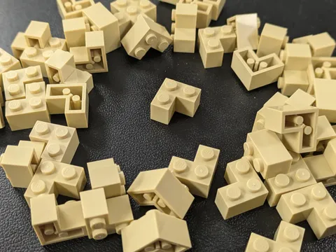 Lego 50 New Tan Brick 2 x 2 Corner  # 2753