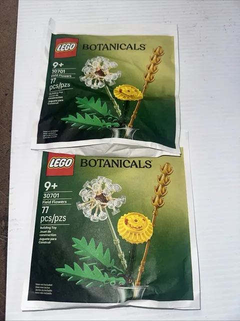 LEGO Botanicals Field Flowers Polybag 30701  Set of 2 Sealed Bags 77 Pieces