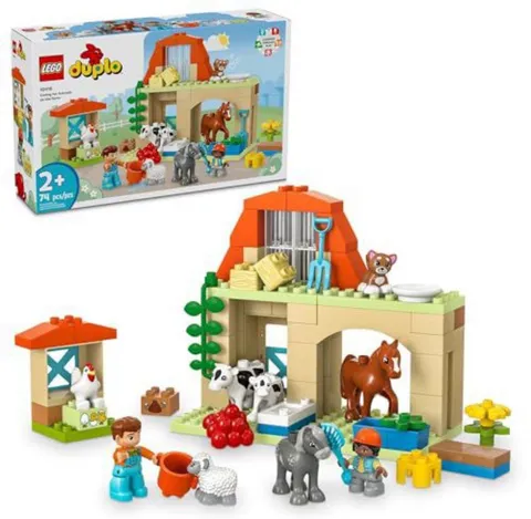 LEGO DUPLO Town Caring for Animals at The Farm Building Toys Playset  Learning