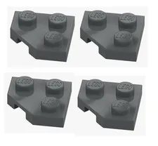 LEGO 4x Plate 2x2 Corner 45° Dark Grey 26601 6164073 Corner Plate NEW Corner Plate
