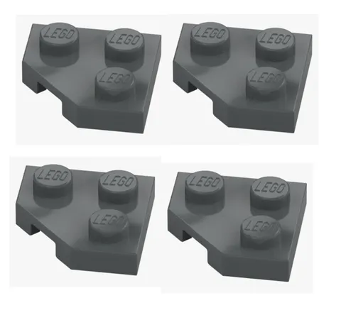 LEGO 4x Plate 2x2 Corner 45° Dark Grey 26601 6164073 Corner Plate NEW Corner Plate