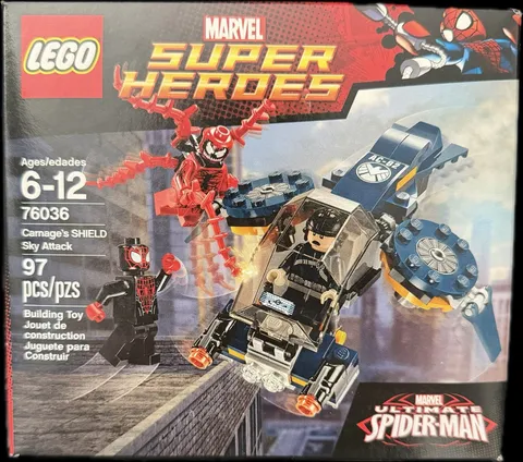 Lego Marvel 76036 Carnage's SHIELD Sky Attack - New Sealed NISB Retired