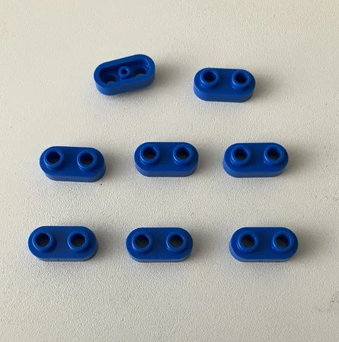 LEGO 8x NEW Plate 1x2 Rounded w/ 2 Open Studs BLUE #35480