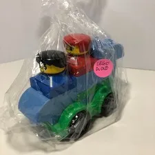 Duplo Lego Car & People Toy Preschool Clean Hand Development Teach Brick Pieces