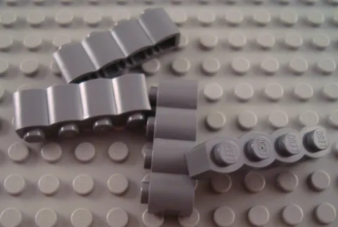 LEGO Lot of 4 Dark Bluish Gray 1x4 Western Log Building Brick Pieces