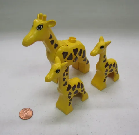 Lego Duplo Parent Mom Giraffe w/ Babies Animal Zoo Replacement pieces Neck Moves