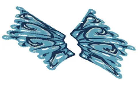 Lego Ninjago Cloth Wings Water Dragon From Set 71754 NEW Blue Water Dragon Wings