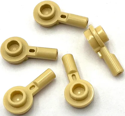Lego 5 New Tan Bars 1L with 1 x 1 Round Plate with Hollow Stud Parts