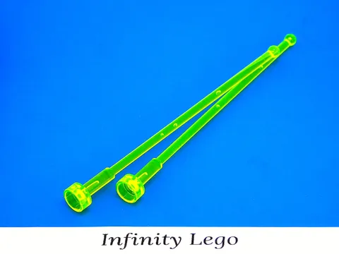 2 LEGO Trans-Neon Green Antenna 8 Studs High Whip 8H Space (2569) - 2 Pieces