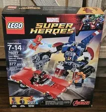 Sealed LEGO 76077 Marvel Super Heroes Iron Man Detroit Steel Strikes Box Wear