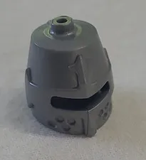 NEW Lego Kingdoms Dark PEARL GRAY HELMET - Castle Knight Minifig Head Gear