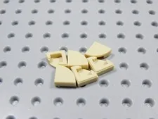 LEGO Lot of 6 Tan 1x1 Smooth Round Corner Tiles Plates BO