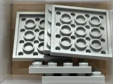LEGO Parts - Light Bluish Gray Plate 4 x 4 - No 3031 - QTY 5