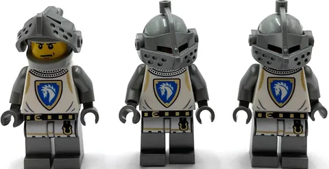 Lego 3 New Minifigure Knights Helmet Horse Shield Logo Parts