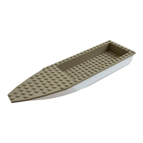 Lego Boat Haul Parts #92711 & #92710 Tan White 9” X 2.5”