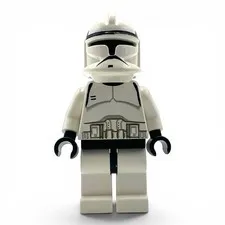 Lego Star Wars Black Head Clone Trooper Phase 1 Minifigure SW0058 from 7163