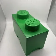 LEGO Green 2 Stud Stackable Storage Brick Box Container Organizer