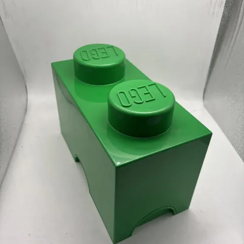 LEGO Green 2 Stud Stackable Storage Brick Box Container Organizer