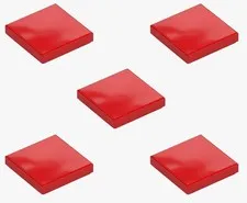 5 New LEGO Red 2x2 Tile smooth flat panel tiles bright red 3068 6306821