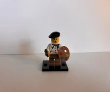 LEGO Artist Painter Minifigure Series 4 8804 col062 Complete w Palette Brush