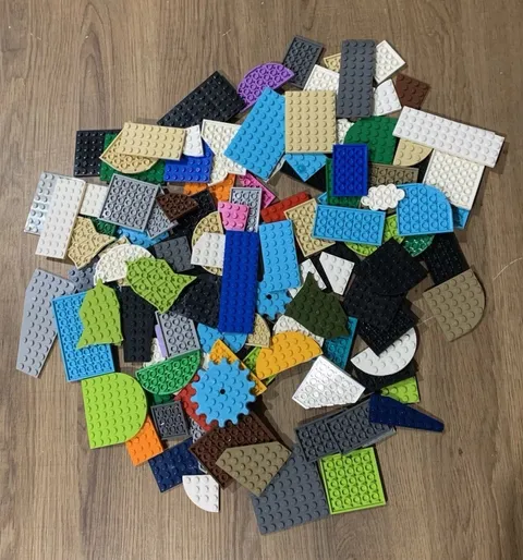 LEGO pieces lot Of flat baseplates and building plates. 1 lb