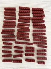 LEGO LOT DARK RED 54 PCS 1X6 1X4 BRICK VARIETY BUILDING PIECES