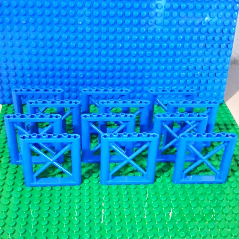 LEGO Blue LEGO Support 1 x 6 x 5 Girder Rectangular. Lot Of 12.