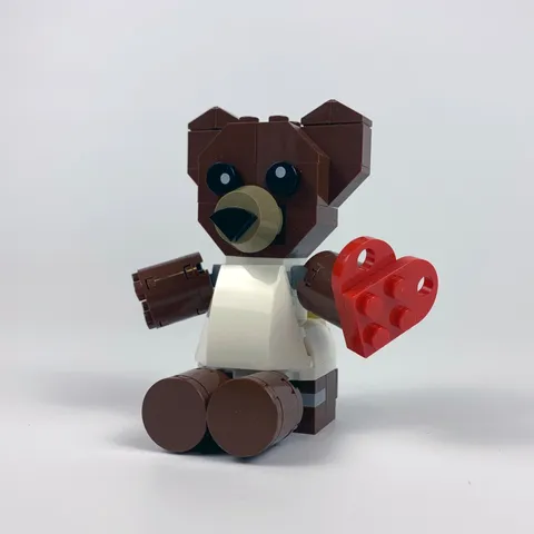 LEGO In Store Adult Valentines Teddy Bear Build 2020 Brown Bear Heart 67 pcs.
