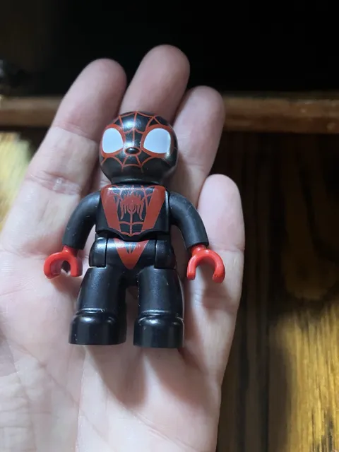 Lego Duplo Marvel Spidey Amazing Friend 2.5" Miles Morales black suit figure Toy